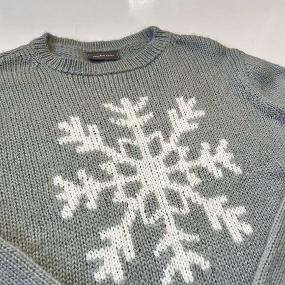 Wooden Ships GREY Knit Snowflake Knit M/L - Picture 6 of 10
